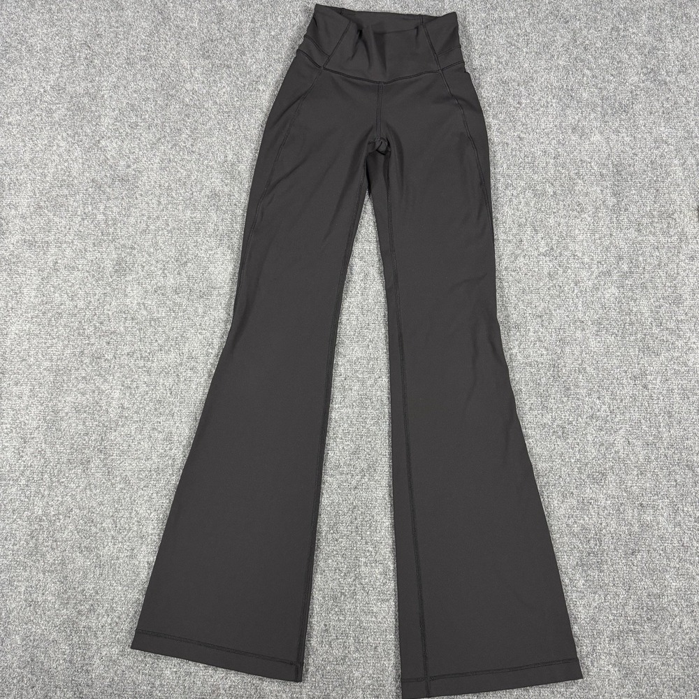 Lululemon Groove‎ Pants Flare Womens 2 Black 32" Yoga High Rise Luxstreme